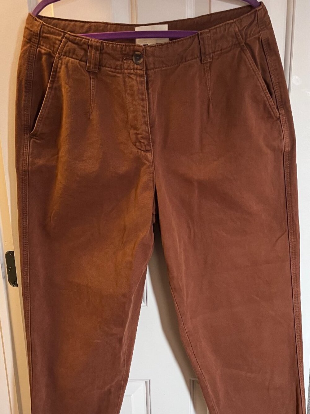 Boden Barrel Leg Cropped Pants